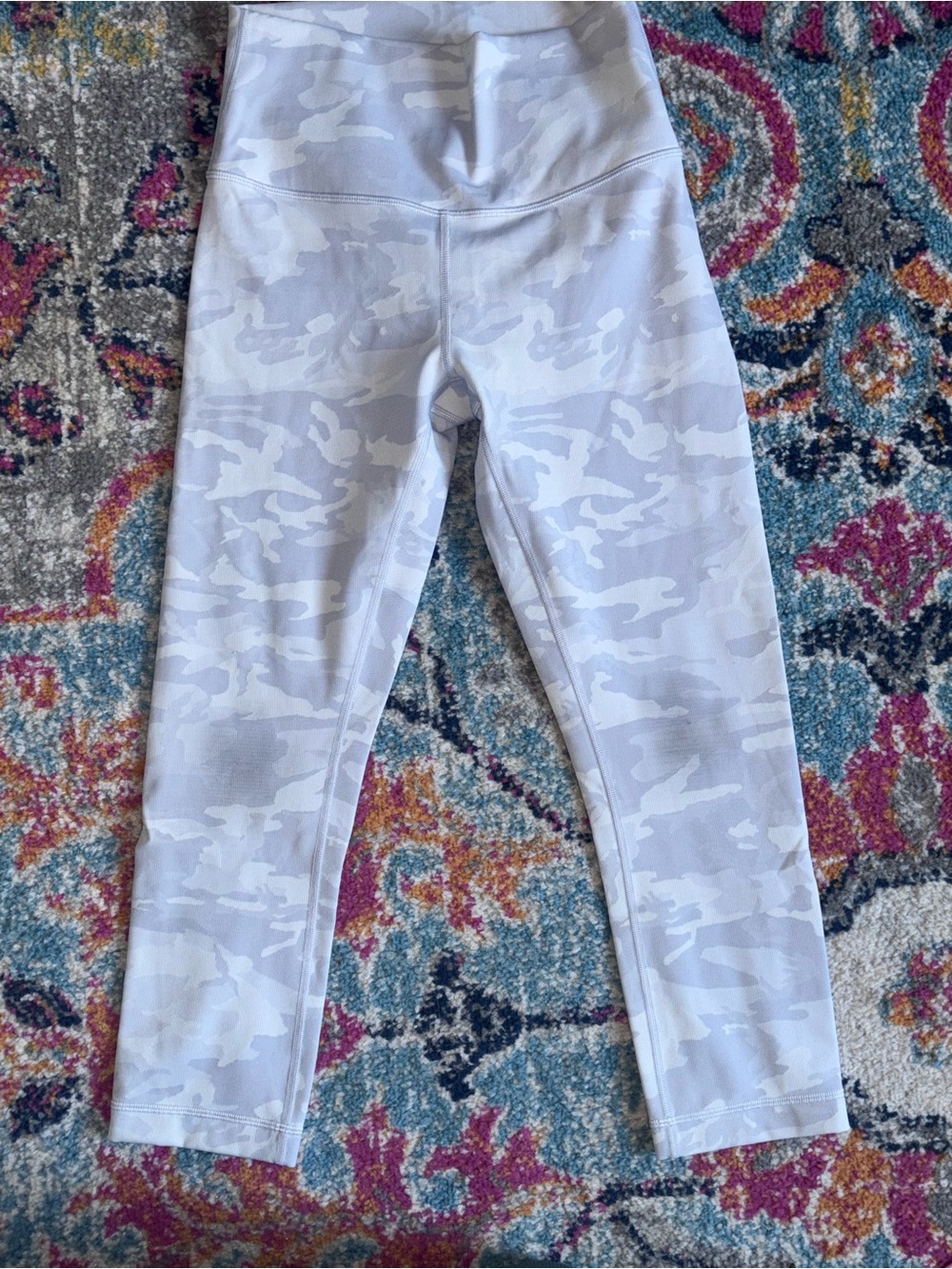 lululemon athletica capris Light Gray White Camo Leggings